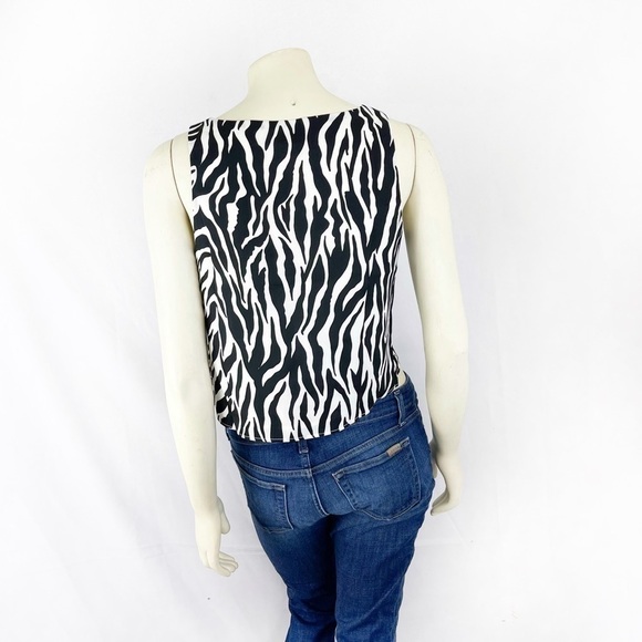 Aqua bohemian animal print cropped top size XS - Picture 4 of 8